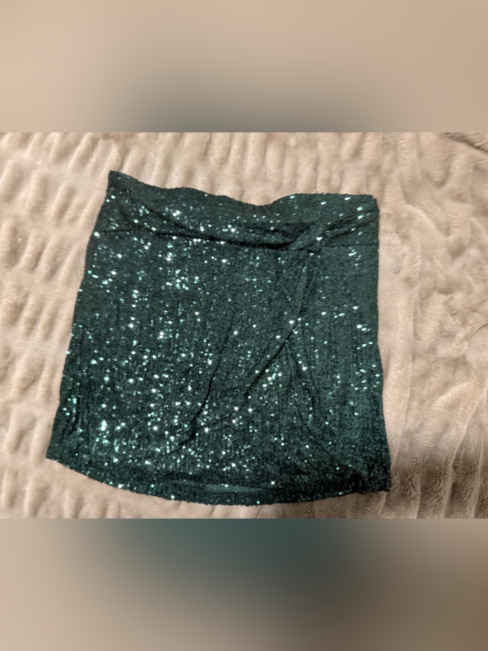 GB Emerald Green Sequin Mini Skirt
